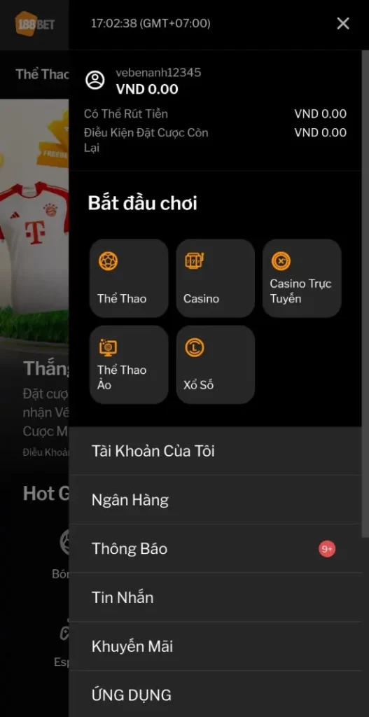 Bước 2 hướng dẫn rút tiền V6BET